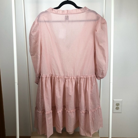 NWT MISA LOS ANGELES Maya Pinstripe Woven Shift Dress M - Picture 10 of 14